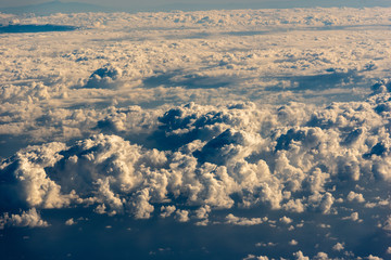 Flying Above the Clouds - View From the Airplane