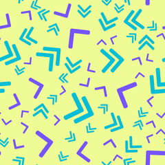 Colorful pattern with different shapes objects. Texture background for textile, print, paper, fabric background, wallpaper