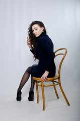 Fototapeta premium beautiful girl in the Studio