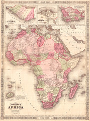 1864, Johnson Map of Africa