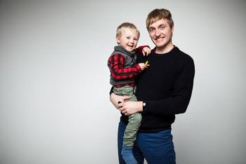 Papa mit Sohn