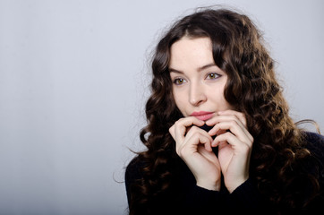 beautiful girl in the Studio
