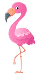 Garden poster For kids Stylized flamingo theme image 1