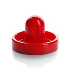 Air hockey mallet on white background