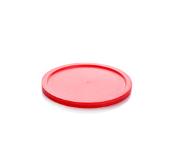 Air hockey puck on white background