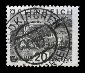 Stamp printed in the Austria shows Durnstein, circa 1930