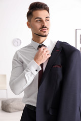 Stylish businessman at home