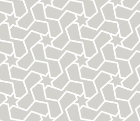 Obraz na płótnie Canvas Abstract simple geometric vector seamless pattern with white line texture on grey background. Light gray modern wallpaper, bright tile backdrop, monochrome graphic element