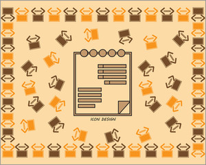 icon document paper,paper documet fill and outline icon