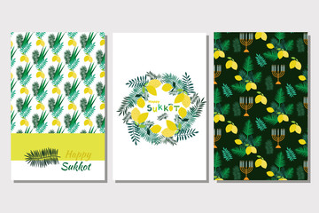 Happy Sukkot set cards1