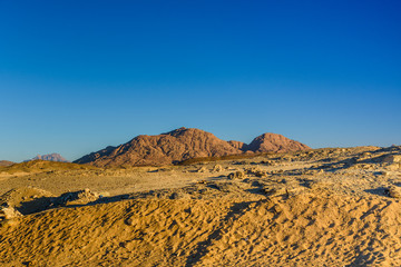 Mountains in arabian desert not far from the Hurghada city, Egypt