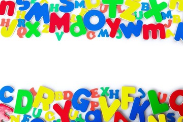 Foam Toy Letters With Empty Space Between Close-up