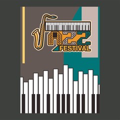 Jazz music, poster background template