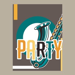 Fototapeta premium Rock and Roll Party Poster Flyer Template - Vector