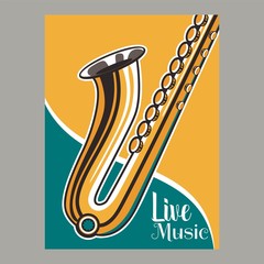 Vector musical flyer Jazz festival. Music poster background festival brochure flyer template. - Vector