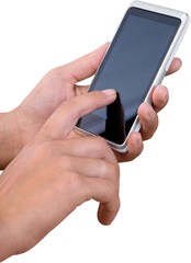Holding a touchscreen smart phone
