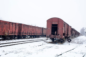 Winter and snow on the rails