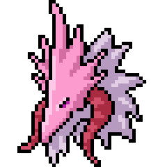 Obraz premium vector pixel art monster head