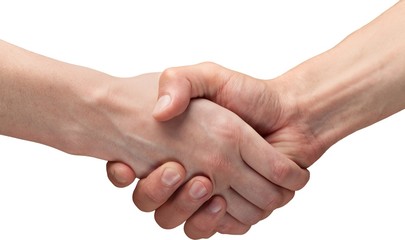 Shaking hands