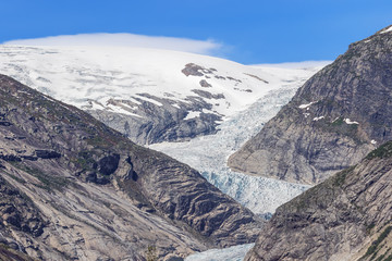 General view of the Nigardsbreen seen from the car park