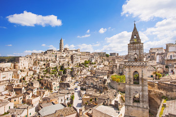 Fototapeta na wymiar Matera town, Basilicata, Italy. UNESCO World Heritage Site. European capital of culture 2019