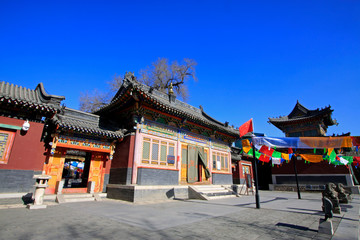 Naklejka premium Five Pagoda Temple Building scenery, Hohhot city, Inner Mongolia autonomous region, China