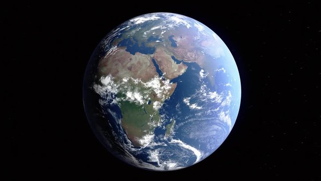 Realistic 3d animated earth showing the borders of the country Philippines and the capital Manila in 4K resolution