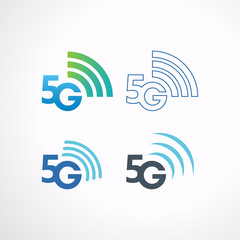 5G icon communication technology, Vector illustration