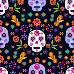 Naklejka premium Skull pattern10