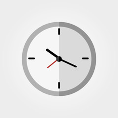 Clock flat icon on a white background