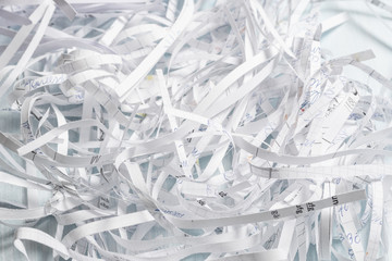 Pile of shredded paper