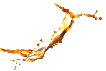 Splash of coffee on white background