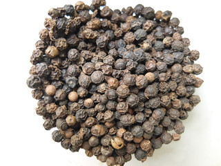 Black pepper with white background