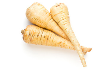Parsnip isolated on the white background.