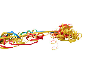 isolated streamers for postcard and invitation