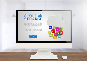 cloud storage screen computer