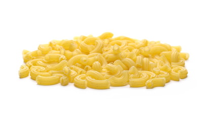 Macaroni pasta isolated on white background