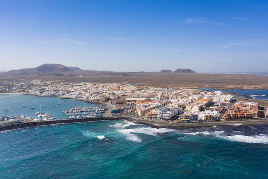 Aerial view of corralejo, Fuerteventura