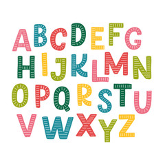 Cute hand drawn alphabet made in vector. Doodle letters for your design. Isolated characters. Handdrawn display font for DIY projects and kids design.