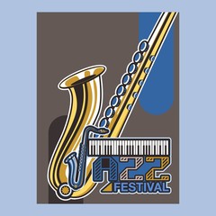 Jazz music, poster background template