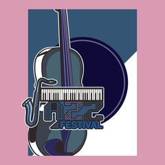 Beautiful modern classical music festival poster or flyer template. Ideal for local events announcement and promotions – Vector