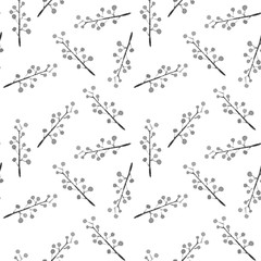Cute watercolor floral seamless pattern. Back and 