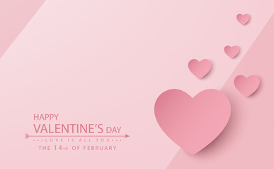 happy valentine's day banner design