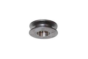 Isolated engine metallic spacer / washer on a white background