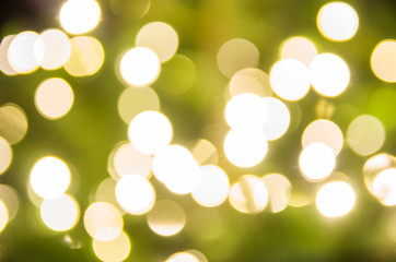 yellow Christmas lights in defocus; christmas background