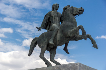 Alexander the Great Monument at embankment of city of Thessaloniki, Central Macedonia, Greece