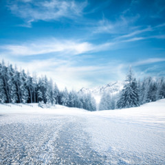 Winter background of free space for your decoration 