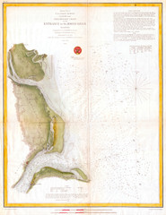 1853, U.S.C.S. Map of St. John's River, Florida