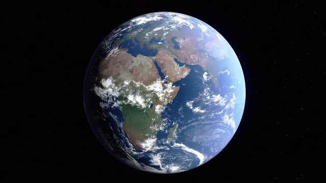 Realistic 3d animated earth showing the borders of the country Japan and the capital Tokyo in 4K resolution