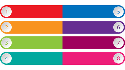 Empty infographic blank template vector design. Colored stickers vector